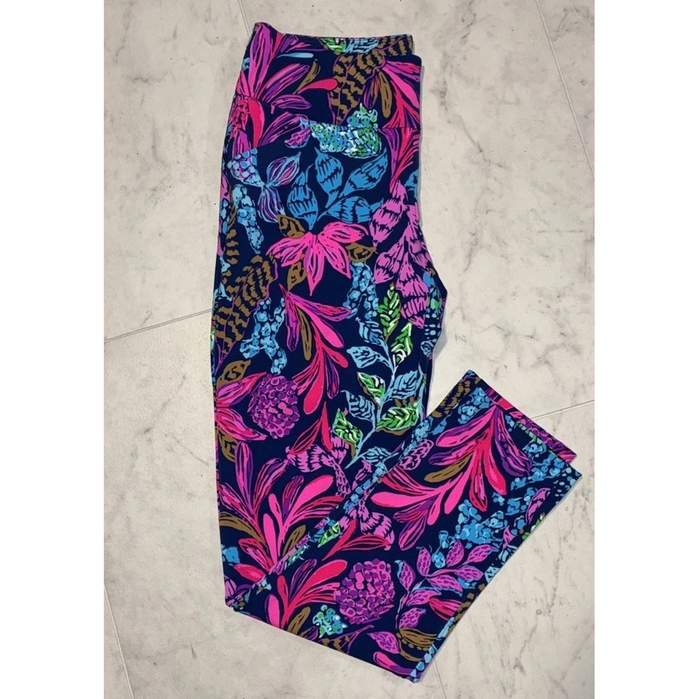 Lilly Pulitzer Luxletic 28" Corso Pant Aegean Navy Calypso Coast Golf $148 NWT - Picture 9 of 16